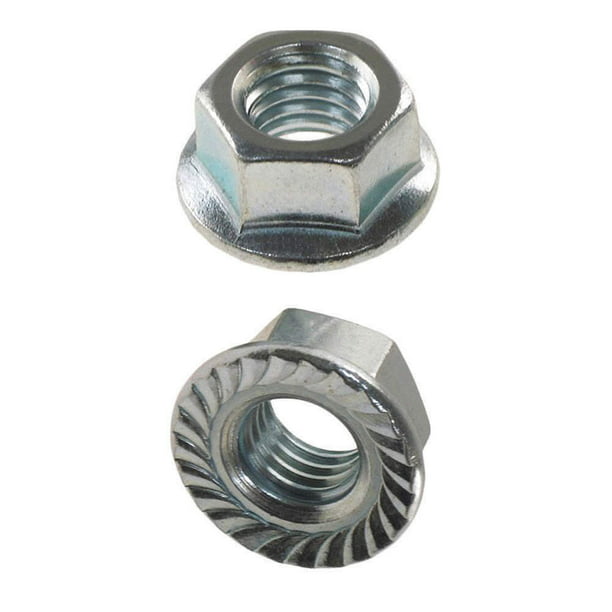 Stainless Steel 18-8 1/4-20-100 Pieces Hex Flange Nut Serrated 